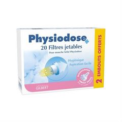 PHYSIODOSE boîte 20 filtres jetables + 2 embouts offerts