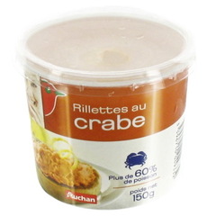 Auchan rillettes au crabe 150g