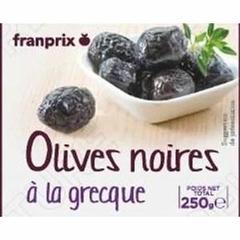 Franprix olives noires à la grecque 250g