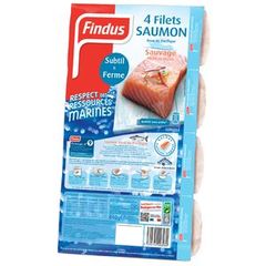 Findus, Filets de saumon rose sauvage, le paquet de 4 - 440 g
