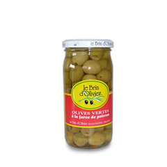 Olives vertes pimentees farcies au poivron LE BRIN D'OLIVIER, 150g