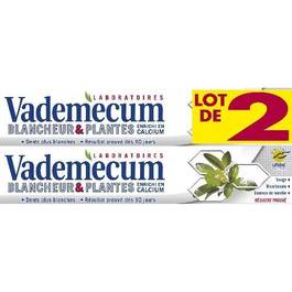 Vademecum dentifrice blancheur et plantes 2x75ml