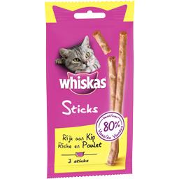 Whiskas, Sticks au poulet pour chat, le sachet de 3 - 18 g