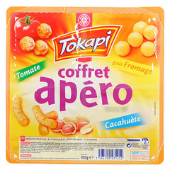 Biscuits Tokapi Coffret Apero Tomate fromage cacahuetes 100g