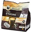 Café moulu Ethiopie U SAVEURS 18 dosettes souples, 125g