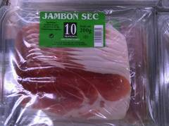 Jambon sec avec intercalaires LE SALOIR DU PERIGORD,x10 tranches,200g
