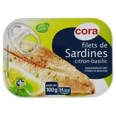 Filets de sardines citron-basilic