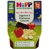 Hipp Biologique Mon Dîner Bonne Nuit Légumes à l'Italienne Gnocchi dès 12 mois - 2 bols de 220 g
