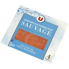 Saumon fume sauvage d'Alaska U, 4 tranches, 150g