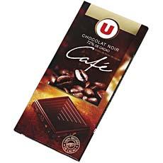 Chocolat noir cafe degustation U, tablette de 100g
