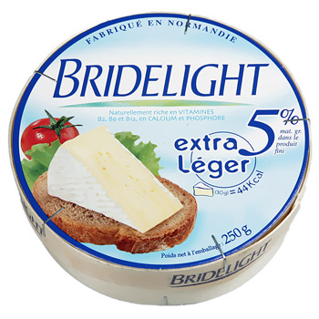 Fromage Bridelight Lait pasteurise 5% MG 250g