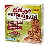 Biscuit de petit déjeuner Nutri-Grain cranberries et graines de courgeKELLOGG'S, paquet de 240g