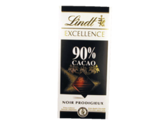 chocolat noir prodigieux 90% de cacao lindt excellence 100g