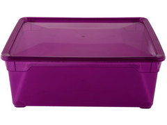 Clear box pour chaussures 10l violet L'unité