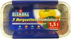Barquettes aluminium Elembal x5 1.5l