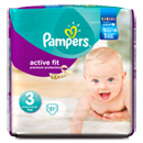 Pampers couches active fit mid pack change 4/9kg x31 taille 3