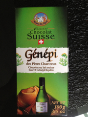 Chocolat lait fourré Génépi - Original Chocolat Suisse