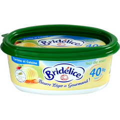 Beurre leget et gourmand au sel de mer BRIDELICE, 40%MG , 250g