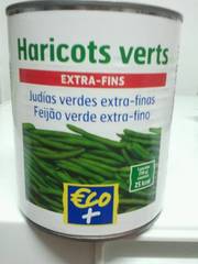 Haricots verts extra fins Eco+ 440g