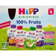 HiPP BIOLOGIQUE Fruits en Gourdes Multipack 4 Variétés..