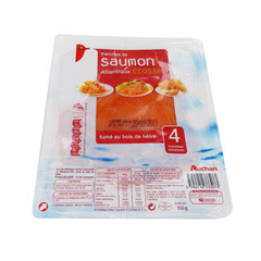 Auchan saumon fume d'Ecosse tranche x4 -150g