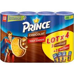 LU Prince - Biscuits au blé complet fourrés goût tout choco le lot de 3 paquets 1kg200