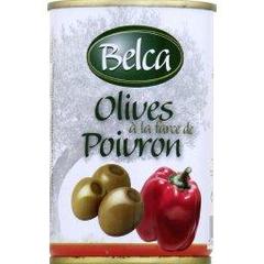 Belca, Olives à la farce de poivron, la boite de 350g