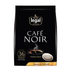 Legal, Cafe noir, le sachet de 36 dosettes, 250 gr
