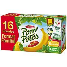 Compote 8pom.nat./8pom.banan/Pom'Potes Mater.16x90g F.Famil.