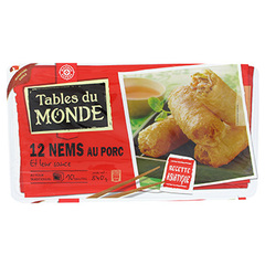 Nems Tables du Monde Porc + sauce x12 840g