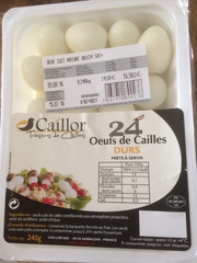 24 oeufs de caille cuits Caillor, 240g