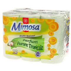 Papier toilette Mimosa Aurore tropicale x12