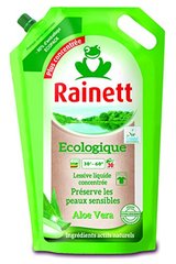 RAINETT Lessive Liquide Concentrée Ecologique Aloé Vera 2 Bouteilles de 1,98 L - Lot de 2
