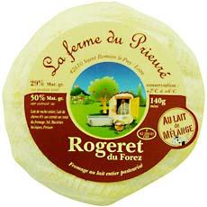 Rogerets de Forez mi chevre au lait pasteurise GAEC DU PRIEURE, 50%MG, 2x140g
