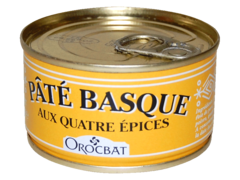 Orocbat, Pâté basque aux quatre épices, la boite de 125 g