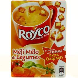 Soupe meli-melo legumes Royco Croutons au fromage 3x20cl