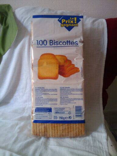 Biscottes, 100 tranches, Le 750g