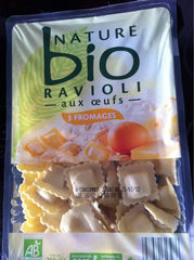 Nature bio ravioli 3 fromages 250g