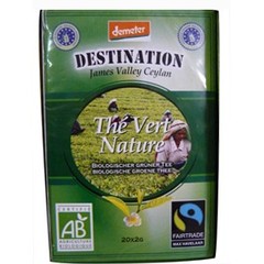 Destination - CAF 52621 - Thé Bio - Thé Vert Nature Ceylan - 20 x 2 g