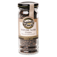 Poivre noir grains Sainte Lucie Saveurs preservees flacon 50g