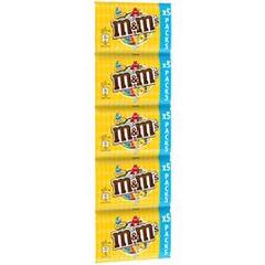 M&M's, Bonbons dragéifiés chocolat au lait/cacahuètes, les 5 paquets de 45 g