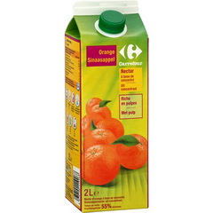 Nectar d'Orange a Base de Jus d'Orange Concentre