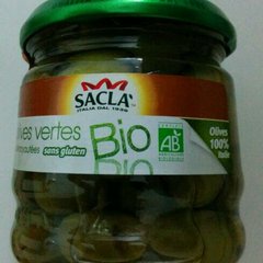 Sacla olives vertes dénoyautées bio 190g