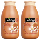 Cottage gel douche lait sensuelle fleur d'oranger 2x250ml