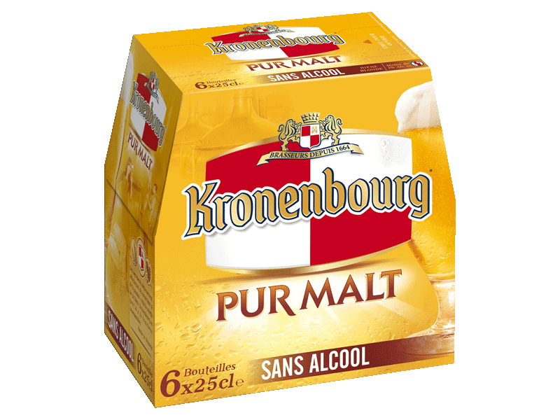 Kronenbourg biere pur malt sans alcool 0,9° 6x25cl