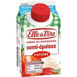 Crème fraîche semi épaisse entière ELLE & VIRE, 30% de mg, 25cl