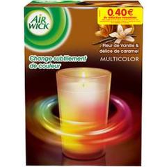 Air Wick, Bougie Multicolor vanille & caramel, la bougie de 420 g
