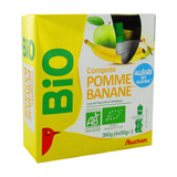 compotes a boire pomme/banane auchan bio 360g