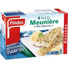 Findus, Filets meuniere pur beurre, la boite de 4 - 400g