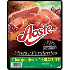 Aoste jambon nature tranches fines x2 300g
